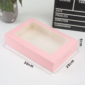 Boîte à biscuits de boulangerie écologique OEM Boîte à biscuits en carton imprimé recyclable avec fenêtre - Product Image 5