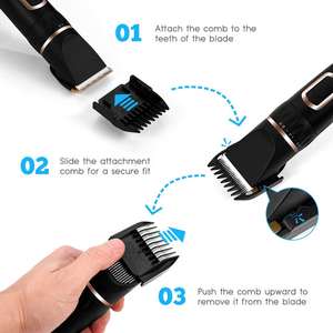 अच्छी गुणवत्ता 3 मोड 2022 नए पालतू संवारने बाल क्लिपर एलईडी प्रदर्शन कुत्ते सौंदर्य बिजली कतरनी - Product Image 3