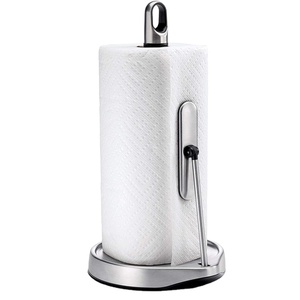 Soporte personalizado para toallas de papel rasgado con una mano, fácil de rasgar, tejido de acero inoxidable, cocina, baño, oficina, estante dispensador - Product Image 1