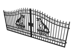 Portail Principal en Fer Forgé Silhouette Berger Allemand « Chien de Garde » – Portail Décoratif en Métal pour Maison et Ferme - Product Image 3