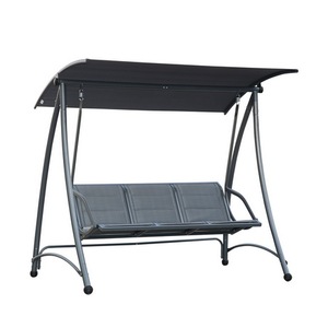 Luxe Osier Rotin Balançoire Chaise De Jardin En Métal En Fer Forgé Patio Balançoires 2 Places Suspendus Ensemble De Chaises - Product Image 3