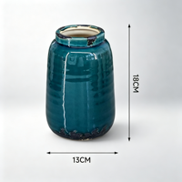 Mini vase en céramique Art Déco, vase de table écologique de la marque PLD pour fleurs séchées, décoration de la maison et du bureau