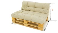 OFERTA ESPECIAL: Sofá de Palet Resistente Hecho de Madera de Pino, Sofá de Palet de Madera Natural