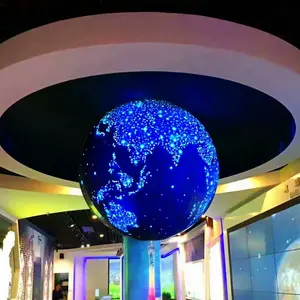 Tela de led esférica exterior e interior, tela de esfera led para exibição de esferas