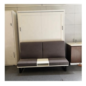 Muebles Ahorradores de Espacio para el Hogar ATWB001B, Sofá <span class=keywords><strong>Cama</strong></span> <span class=keywords><strong>Vertical</strong></span> Plegable de Madera, <span class=keywords><strong>Cama</strong></span> Murphy con Sofá - Product Image 2