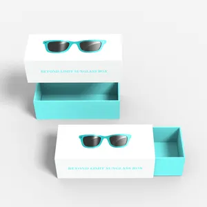 HOT Luxury Custom Logo/Design Sunglasses Box Packaging Eyewear Magnetic Glasses Case Gift Wholesale Black Cardboard Paper Insert