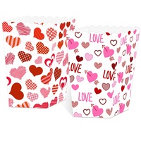 Boîtes en carton pour la fête de la Saint-Valentin, décoration de mariage, emballage pour aliments, boîtes à popcorn