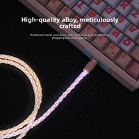 Cable de Datos para Teclado Mecánico de 240W, RGB Monocromático, Eje Magnético, Aleación de Zinc, USB Tipo-C, Personalizado, 8K, Esports