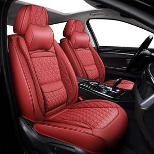 EKR - Juego Completo de Fundas de Asiento de Coche Deportivas de Cuero para 5 Plazas, Compatibles con Airbag, Ajuste Universal para Todas las Estaciones - Product Image 1