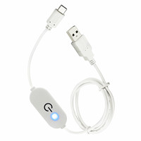 Câble de commutation USB vers USB C avec gradateur Contrôleur d'alimentation USB a mâle vers C mâle Veste en PVC pour téléphone portable Câble de commutation Type-C