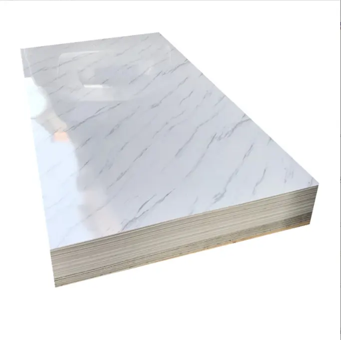 Wholesale High Glossy PVC 3D Paper Wall Marble 1220x2900 2.5mm PVC Home Decoration Panel