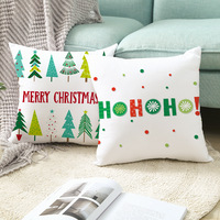 Housses de coussin de Noël 2026, housses de coussin en suède imprimées de lettres de dessins animés, housses de coussin décoratives pour la maison pour les fêtes