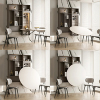Cadre de table à manger pliable multifonction DIY, design mural peu encombrant, table d'ordinateur simple en métal pour la maison