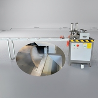 Machine de découpe pneumatique pour profilés aluminium à 45 degrés, avec interrupteur au pied, garantie 1 an, pour portes et cadres minimalistes
