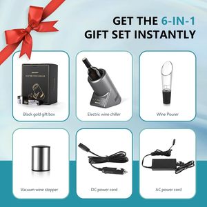 Euhomy Wine Chiller 750ml Portable Single <b>Bottle</b> Cooler for Party Gray Stainless Steel Portable Wine Cooler Stainless Steel Wine - Product Image 6