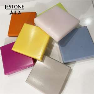 Hoja de Corians <span class=keywords><strong>blanco</strong></span> puro Material de superficie sólida pura moderna Baño Hotel Mall Panel de pared de piedra artificial <span class=keywords><strong>Precio</strong></span> competitivo - Product Image 3