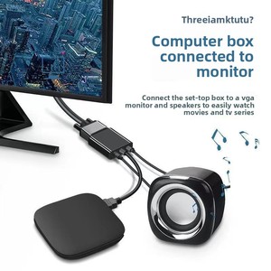 Adattatore HDTV a VGA 1080P, Convertitore <span class=keywords><strong>Video</strong></span> con Alimentatore, Prezzo di Fabbrica, Accessori Elettronici - Product Image 3