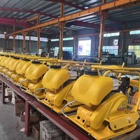 Compacteur à plaque vibrante électrique avec moteur de 6,5 CV, puissance de 5,5 kW, équipement de construction à haute efficacité