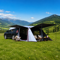 Tente tunnel extérieure quatre saisons en tissu Oxford pour camping SUV, auvent de voiture à montage rapide et automatique