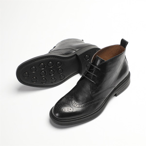 Chaussures Oxford Formelles pour Hommes en Cuir Véritable, Légères, Respirantes, à Lacets, Bout Rond, Semelle en Caoutchouc, Idéales pour le <span class=keywords><strong>Bureau</strong></span> et la Carrière - Product Image 4
