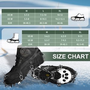Lupi antiscivolo in acciaio inossidabile Crampon Spikes Shoes Safe Protect Bear Paw ramponi per stivali da trekking Ice Snow Climbing - Product Image 5