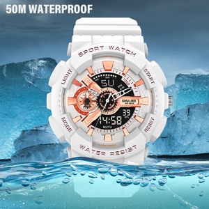 Reloj Deportivo Analógico Digital de Moda 2024, Reloj de Pulsera para Exteriores, Resistente al Agua, Pantalla Dual, Negro, Resistente al Agua, Plástico - Product Image 2