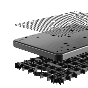 Ev ve Depo Kullanımı İçin Ağır Hizmet Tipi Platformlu Siyah Dört Tekerlekli Naylon El Arabası - Product Image 6