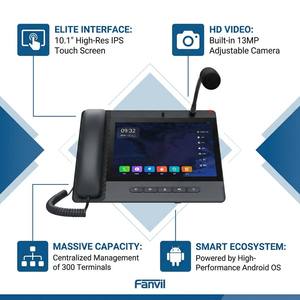 Console de Paging IP A330i avec Caméra 13MP, 20 Lignes SIP, Wi-Fi 6, BT 5.4, Combiné PTM, Sortie HD, Téléphone de Station de Contrôle SIP - Product Image 2