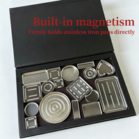 Nouvelle conception, boîte de rangement en aluminium et plaque en fer inoxydable, emballage en papier pour maquillage, baume à lèvres, fard à paupières, poudre