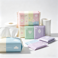 Pochette d'emballage personnalisée pour mouchoirs en papier, résistante à l'humidité, pour la vente au détail et les marques de distributeurs