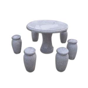 Mesa y sillas <span class=keywords><strong>de</strong></span> granito <span class=keywords><strong>de</strong></span> <span class=keywords><strong>piedra</strong></span> para <span class=keywords><strong>jardín</strong></span> al aire libre, gran oferta - Product Image 4