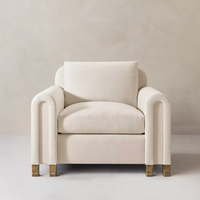 Meistverkaufter Geradliniger Sessel mit Losen Polstern und Maßgeschneiderten Nähten Moderner Luxus Wohnzimmer-Sofa-Stuhl