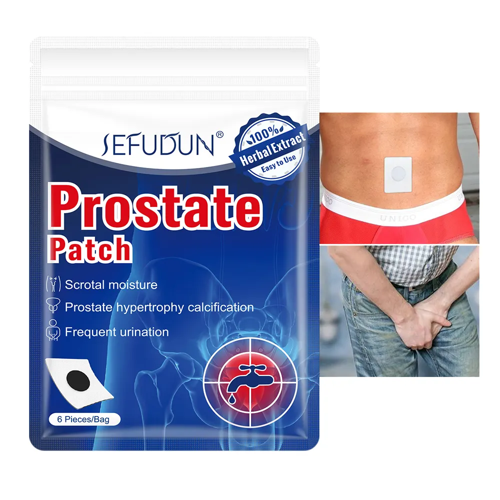 Patch di calore di supporto per il trattamento della prostata degli uomini OEM versare il cerotto Anti-prostata a base di erbe contro la minzione frequente per la salute urinaria maschile