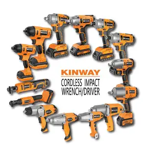 Kinway 20V Rechargeable Li-ion Battery Electric Cordless Impact Wrench With Cordless High Torque Brushless Motor