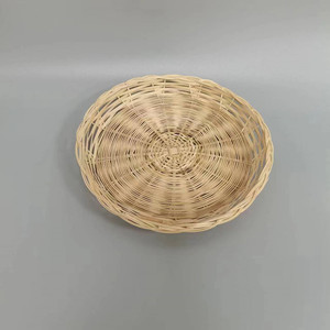 Plateau en bambou tressé Green Forest 20 cm, panier de rangement pour pain et pâtisseries, plateaux de service - Product Image 3