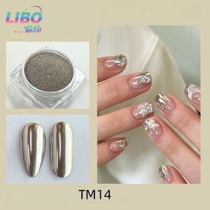 Pigmento metálico de titanio mágico cromado, 24 colores para polvo de cromo de espejo liso mágico para uñas - Product Image 3
