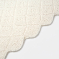Écharpe triangulaire 100 % cachemire tricotée à motif losanges ajourés et bord festonné, légère, pour femme, idéale pour l'hiver – Meilleure vente