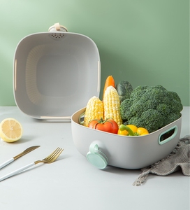 Nouveauté 2023 : Panier filtrant carré moderne en plastique PP coloré, écologique et compatible lave-vaisselle pour évier de cuisine - Product Image 1