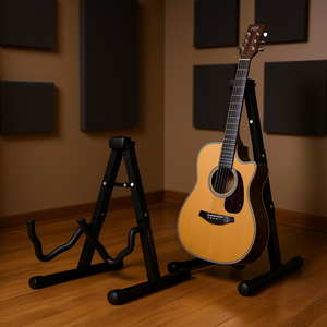 Soporte Doble para Guitarra, Ajustable, Resistente, Metálico, Plegable, para Guitarra Acústica, Eléctrica, Bajo y Mandolina - Product Image 2