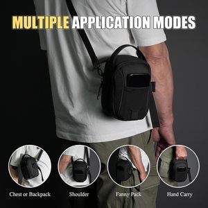 Pochette magnétique EDC pour téléphone pour hommes, sac bandoulière mains libres 7-en-1, sac de sport et de voyage robuste, léger et réglable - Product Image 4