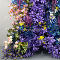 Nouvelle Murale Florale Populaire en Soie Artificielle, Design Écologique, Plusieurs Couleurs Personnalisables pour Fond de Mariage Moderne