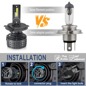 JHS Großhandel 100W 12000LM H4 <span class=keywords><strong>LED</strong></span>-Scheinwerferbirnen Fernbedienung Fahrlicht H1 H3 H4 H7 H11 9005 9006 <span class=keywords><strong>LED</strong></span>-Scheinwerfer für Autos - Product Image 3