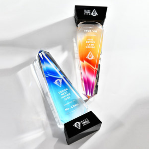 Trofeo de Cristal con Pico Impreso <span class=keywords><strong>en</strong></span> Color Personalizado |   Premio de Reunión Anual y Competencia de Equipo - Product Image 3
