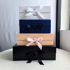Luxury Foldable Paper Gift <b>Box</b> with Customized logo and Size Ribbon and Magnetic Closure for Gift Packaging - Product Image 1