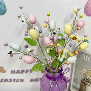 Branches d'arbre de Pâques artificielles écologiques de haute qualité pour la décoration artisanale DIY, décoration de festival, brindilles florales de printemps en forme d'œuf - Product Image 1