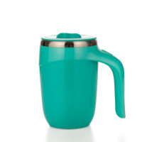 Pas de déversement, Double paroi en plastique 16oz bouteille d'eau potable 500ml tasse de voyage de café