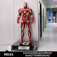 Escultura de Resina de Iron Man de Marvel Avengers a Tamaño Real 1:1, MK7 MK45 MK50 MK85 con Luz LED, Dibujos Animados