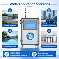 Appareil numérique de test multiparamètres de la qualité de l'eau en ligne : Cellule de débit, Turbidimètre, Chlore résiduel, pH-mètre pour l'eau du robinet