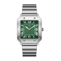 Jam Tangan Quartz Tahan Air Bercahaya Gaya Bisnis Fashion Terlaris untuk Pria