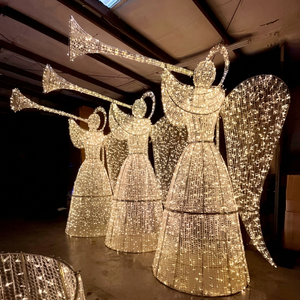 Lumière LED 3D en forme d'ange imperméable pour l'extérieur, pour la décoration commerciale de Noël - Product Image 1
